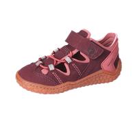 RICOSTA Mädchen Kletthalbschuhe Jeff, Kinder Halbschuhe, Weite: MITTEL, Barfuß-Schuh,vegan, Klettverschluss, Sneaker, Merlot/Rosewood (380), 27 EU