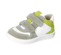 RICOSTA Jungen Low-Top Sneaker EMMO, Kinder Lauflernschuhe, Weite: MITTEL, lose Einlage, Klettstiefel, Booties, Weiss/Lime (820), 27 EU