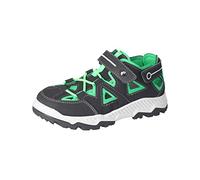 RICOSTA Jungen Low-Top Sneaker Fraser,Kinder Halbschuhe,WMS:Mittel,lose Einlage,Freizeitschuhe,Turnschuhe,schwarz/neongrün (090),33 EU