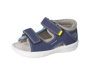 RICOSTA Jungen Riemchensandalen MANTU, Baby und Kleinkinder Lauflernschuhe, Weite: WEIT, waschbar, Sommerschuhe, Strandschuhe, Nautic/kies (170), 22 EU