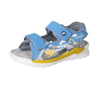 RICOSTA Jungen Riemchensandalen TIBO, Kinder Sandalen, Weite: MITTEL, Sandaletten, Sommersandalen, flach, Sommerschuhe, Adriatic/grau (140), 27 EU