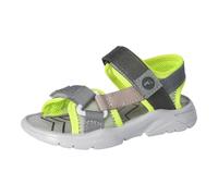 RICOSTA Jungen Sandalen Fernando, Kinder Sandalen, waschbar, Klettverschluss, Sommerschuhe, Freizeitschuhe, Salbei/eukalyptus/Neongelb (580), 33 EU