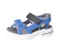 RICOSTA Jungen Sandalen Road,Kinder Sommerschuhe,WMS:Mittel,Outdoorsandalen,Klettverschluss,Freizeitschuhe,Azur/grau (150),25 EU
