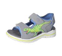 RICOSTA Jungen Sandalen Saurus, Kinder Sommerschuhe, Weite: Mittel, Blinklicht, Freizeitschuhe, offene Schuhe, Strandschuhe, Graphit/Azur (450), 32 EU