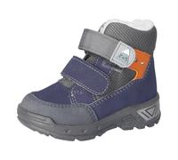 RICOSTA Jungen Stiefel BENNO, Kinder Lauflernschuhe, Weite: Weit, lose Einlage, Sympatex, Blinklicht, Booties, Nautic/Graphit (170), 24 EU