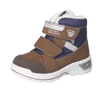 Winterstiefel PEPINO BY RICOSTA "Flo WMS: mittel", Baby, Gr. 22, braun (braun, blau), Lederimitat, Textil, Schuhe, Klettschuh mit Warmfutter, Größenschablone zum Download (45916438-22) braun, blau