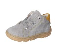 RICOSTA Jungen Stiefel ZUMA, Kinder Lauflernschuhe, Weite: Mittel, Barfuß-Schuh, schnürstiefel, Booties, Leder, grau/gelb (450), 23 EU