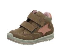 Ricosta Kimi 2101802270 Schoko/Rosa (braun) - Klettverschluss - Kinderschuhe Teens Mädchen Gr. 25 - 42, Braun, leder (velour) für Kinder, beige, Größe 26 EU