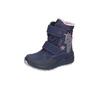 RICOSTA Kinder Stiefel Annika, Weite: Mittel (WMS),wasserfest,Blinklicht, Freizeit leger Boots Klett-Stiefel Kinder,Nautic/Marine,32 EU / 13 Child UK