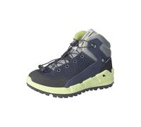 Schnürstiefelette RICOSTA "Ricosta Stiefelette Veloursleder", Kinder, Gr. 40, schwarz (schwarz, grün), Veloursleder, Schuhe (30251345-40) schwarz, grün
