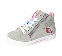 RICOSTA Mädchen High-Top Sneaker IRA, Kinder Boots, Weite: MITTEL, lose Einlage, schnürstiefel, Booties, Leder, eukalyptus (530), 34 EU