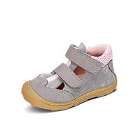 RICOSTA Mädchen Kletthalbschuhe EBI von Pepino, Weite: Mittel (WMS), Halbschuh Klettverschluss strassenschuh Sneaker,Graphit/Rose,24 EU / 7 Child UK