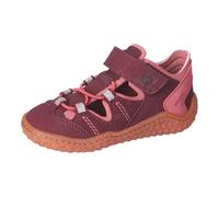 RICOSTA Mädchen Kletthalbschuhe Jeff, Kinder Halbschuhe, Weite: MITTEL, Barfuß-Schuh,vegan, Klettverschluss, Sneaker, Merlot/Rosewood (380), 27 EU