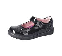 RICOSTA Mädchen Riemchenballerinas Leya, Kinder Flats, Weite: MITTEL, lose Einlage, Halbschuhe, Sommerschuhe, Slipper, flach, schwarz (093), 27 EU
