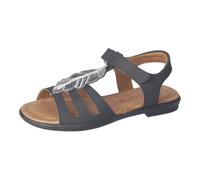 RICOSTA Mädchen Riemchensandalen Amelie, Kinder Sandalen, Weite: Mittel, Sommersandalen, bequem, flach, Sommerschuhe, offene Schuhe, schwarz (090), 32 EU