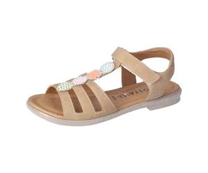 RICOSTA Mädchen Riemchensandalen ANA, Kinder Sandalen, Weite: MITTEL, bequem, Sommerschuhe, Freizeitschuhe, offene Schuhe, beige (620), 35 EU