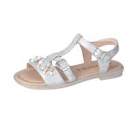 RICOSTA Mädchen Riemchensandalen Aurelia, Kinder Sandalen, Weite: Mittel, bequem, flach, Sommerschuhe, Freizeitschuhe, offene Schuhe, calcit (130), 35 EU