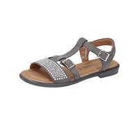 RICOSTA Mädchen Riemchensandalen Bella,Kinder Sandalen,WMS:Mittel,Freizeitschuhe,offene Schuhe,Sandaletten,Sommersandalen,Meteor (480),37 EU