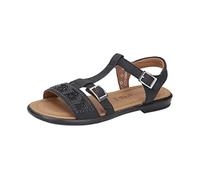 RICOSTA Mädchen Riemchensandalen Bella,Kinder Sandalen,WMS:Mittel,Freizeitschuhe,offene Schuhe,Strandschuhe,Sandaletten,schwarz (090),33 EU