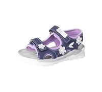 RICOSTA Mädchen Riemchensandalen Carmen,Kinder Sandalen,WMS:Mittel,waschbar,offene Schuhe,Strandschuhe,bequem,Nautic/Blueberry (170),32 EU