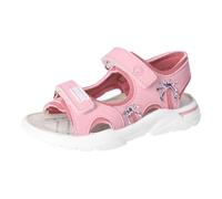 Ricosta Mädchen Riemchensandalen Carmi – waschbar, offene Sommerschuhe – Mallow/Rosewood, 30 EU