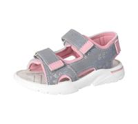 RICOSTA Mädchen Riemchensandalen Caro, Kinder Sandalen, Sandaletten, Sommersandalen, flach, Sommerschuhe, Freizeitschuhe, Graphit/Mallow (450), 27 EU