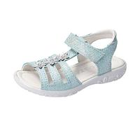 RICOSTA Mädchen Riemchensandalen CLEO, Weite: Mittel (WMS), sommersandale flach kinder kids maedchen kinderschuhe toben spielen,jade,30 EU / 11.5 Child UK