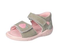 Lauflernschuh PEPINO BY RICOSTA "Mimi WMS: mittel", Baby, Gr. 21, eukalytus mit erdbeermotiv, Leder, bestickt, Schuhe Lauflernschuh, Sandalette mit Klett und Stickerei, Größenschablone zum Download (1