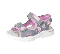 RICOSTA Mädchen Sandalen Carmen, Kinder Sommerschuhe, Klettverschluss, Freizeitschuhe, offene Schuhe, Strandschuhe, Graphit/rosada (450), 28 EU