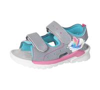 RICOSTA Mädchen Sandalen SURF, Kinder Sommerschuhe, Weite: Mittel, Outdoorsandalen, Klettverschluss, Strandschuhe, Graphit/Wasser (451), 33 EU