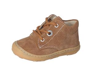 RICOSTA Mädchen Schnürhalbschuhe DOTS, Kinder Lauflernschuhe, Weite: MITTEL, lose Einlage, schnürstiefel, Booties, Leder, Hazel (271), 24 EU