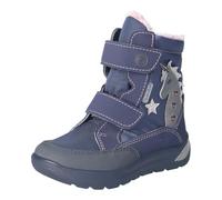 RICOSTA Mädchen Stiefel Annika, Kinder Boots, Weite: Mittel, lose Einlage, Sympatex, Blinklicht, wasserdicht, Klettstiefel, Nautic/Marine (180), 25 EU