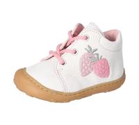 RICOSTA Mädchen Stiefel MECKI, Baby und Kleinkinder Lauflernschuhe, Weite: MITTEL, lose Einlage, Booties, Leder, Offwhite (Erdbeeren) (820), 21 EU