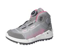 Sneaker RICOSTA "Terra WMS: normal", Kinder, Gr. 33, grau (grau, pink), Synthetik, Textil, kontrastfarbene Details, casual, Schuhe, Schnürschuh mit Sympatex-Membrane, Größenschablone zum Download (215