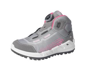 RICOSTA Mädchen Stiefel Terra, Kinder Boots, lose Einlage, Sympatex, Booties, Schnellverschluss, wasserdicht, Graphit/pink (450), 33 EU