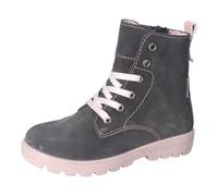 Ricosta Stiefelette ANNI Veloursleder Grau/Rosa Warmfutter Weite Mittel Gr. 31