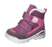 RICOSTA Mädchen Winterstiefel BENNO, Baby und Kleinkinder Lauflernschuhe, Weite: Weit, lose Einlage, Sympatex, Blinklicht, Merlot (380), 22 EU