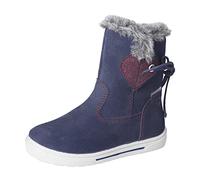 RICOSTA Mädchen Winterstiefel Heart,Kinder Boots,WMS:Mittel,lose Einlage, TEX,Winterboots,Outdoor-Kinderschuhe,Nautic (180),28 EU
