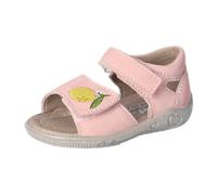 Lauflernschuh PEPINO BY RICOSTA "Mimi WMS: mittel", Baby, Gr. 26, rosa, Leder, bedruckt, Schuhe Lauflernschuh, Sandalette mit Klett und Zitronenmotiv, Größenschablone zum Download (32351701-26) rosa
