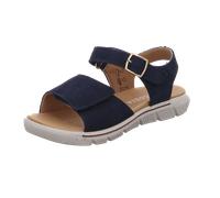 Ricosta Kinder Riemchensandalen Samira Velour blau Weite MITTEL Größe 29
