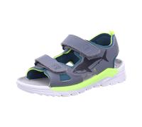 Sandale RICOSTA "DIVE" Gr. 33, grau (grau, gelb) Kinder Schuhe Sommerschuh, Klettschuh, Sandalette, mit weicher Lederinnensohle (82698651-33)