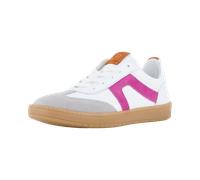 RICOSTA Mädchen Schnürhalbschuhe London, Kinder Hallenschuhe Kinderschuhe, lose Einlage, Freizeitschuhe, Turnschuhe, Laufschuhe, Weiss/Stein/pink (810), 37 EU
