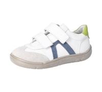 Ricosta Jungen Kletthalbschuhe DANI - Barfuß-Schuh, Weite Mittel, Weiß/Stein/Reef, Gr. 27