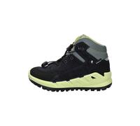 Schnürstiefelette RICOSTA "Ricosta Stiefelette Veloursleder", Kinder, Gr. 40, schwarz (schwarz, grün), Veloursleder, Schuhe (30251345-40) schwarz, grün