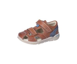 RICOSTA Unisex - Baby Kletthalbschuhe KASPI,Kinder Lauflernschuhe,WMS:Mittel,klettschuhe,strassenschuhe,sneaker,cognac/reef (270),20 EU