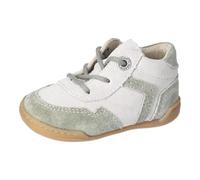 RICOSTA Unisex Schnürhalbschuhe Eddy, Baby und Kleinkinder Lauflernschuhe, Weite: MITTEL, lose Einlage, Barfuß-Schuh, Stein/eukalyptus (620), 22 EU