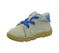 RICOSTA Jungen Stiefel ZUMA, Kinder Lauflernschuhe, Weite: Mittel, Barfuß-Schuh, schnürstiefel, Booties, Leder, kies/blau (650), 24 EU