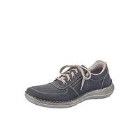 Schnürschuh RIEKER, Herren, Gr. 44, blau, Lederimitat, Schuhe Schnürschuh, mit seitlichem Reißverschluss, Freizeitschuh, Halbschuh, Schnürschuh (78928216-44) blau