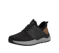 Slip-On Sneaker RIEKER, Herren, Gr. 41, schwarz, Lederimitat, Textil, Schuhe, Slipper, Schlupfschuh, Halbschuh mit Kontrastbesatz (40831611-41) schwarz
