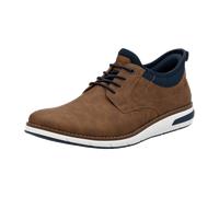 Slip-On Sneaker RIEKER, Herren, Gr. 42, bunt (braun, dunkelblau), Lederimitat, Textil, Schuhe, Slipper, Schlupfschuh, Halbschuh mit Ready2GO Ausstattung (60730812-42) braun, dunkelblau
